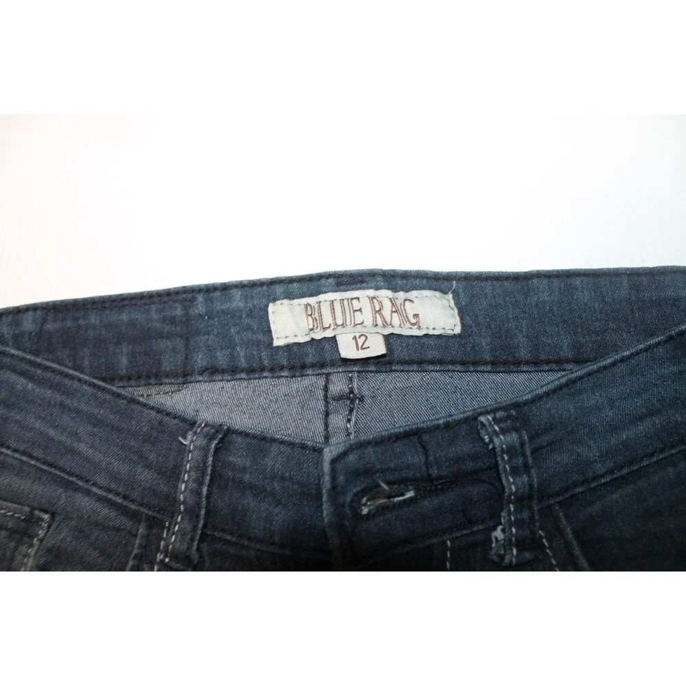 Blue Rag Straight Blue Jeans Girls 12 Kids Medium Blue Denim